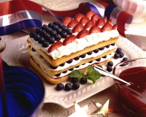 Red White and Blueberry Pound Cake